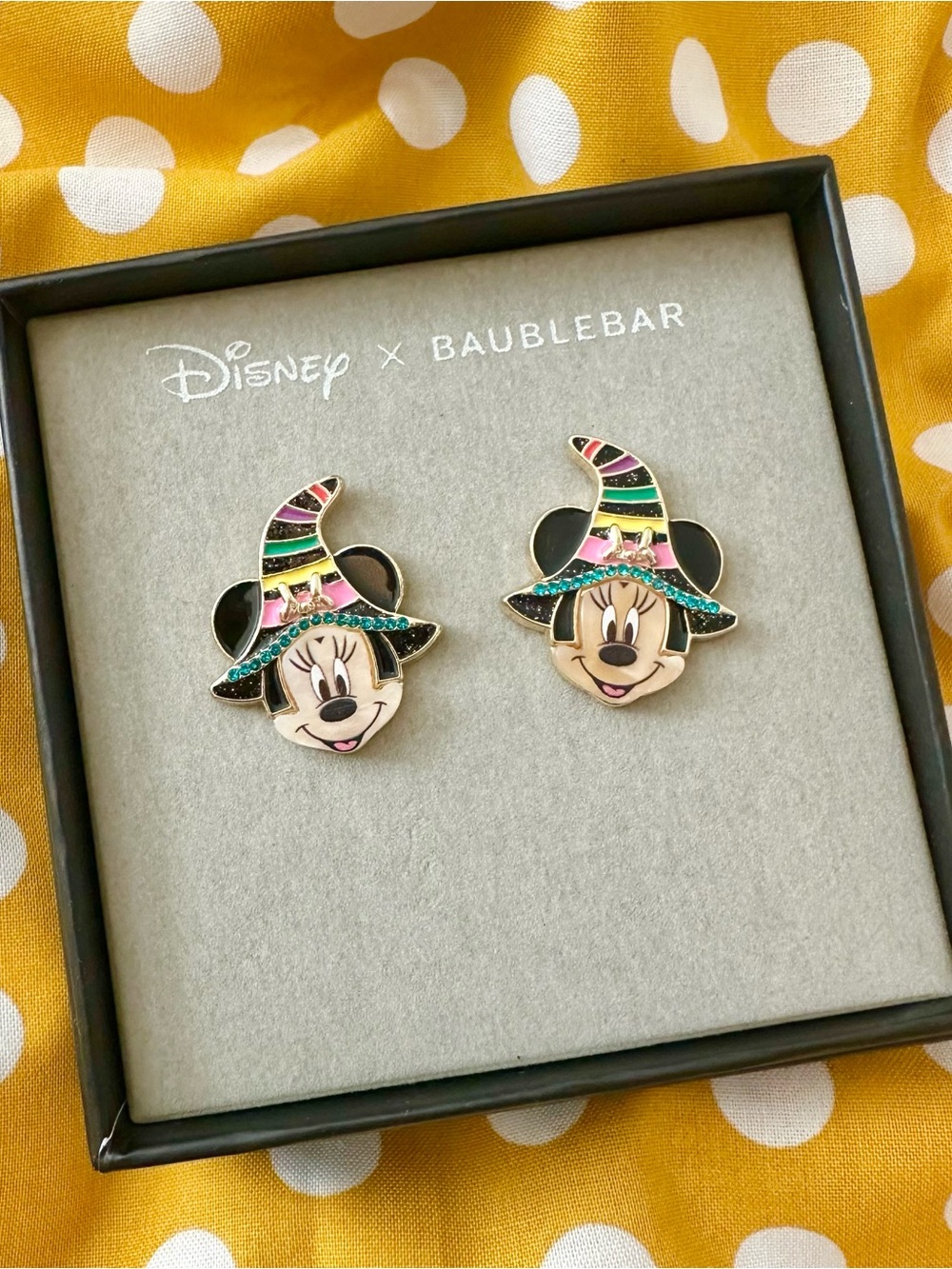 New in Box - Disney x Baublebar Minnie Mouse Halloween Witch Stud Earrings